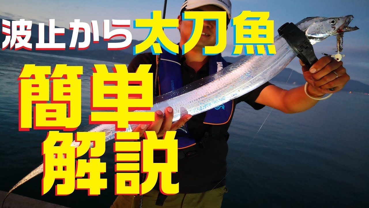 堤防で太刀魚釣り 意外と簡単 道具も流用ですむタチウオ釣り 初心者おすすめ 釣り方解説 釣りtubeチャンネル